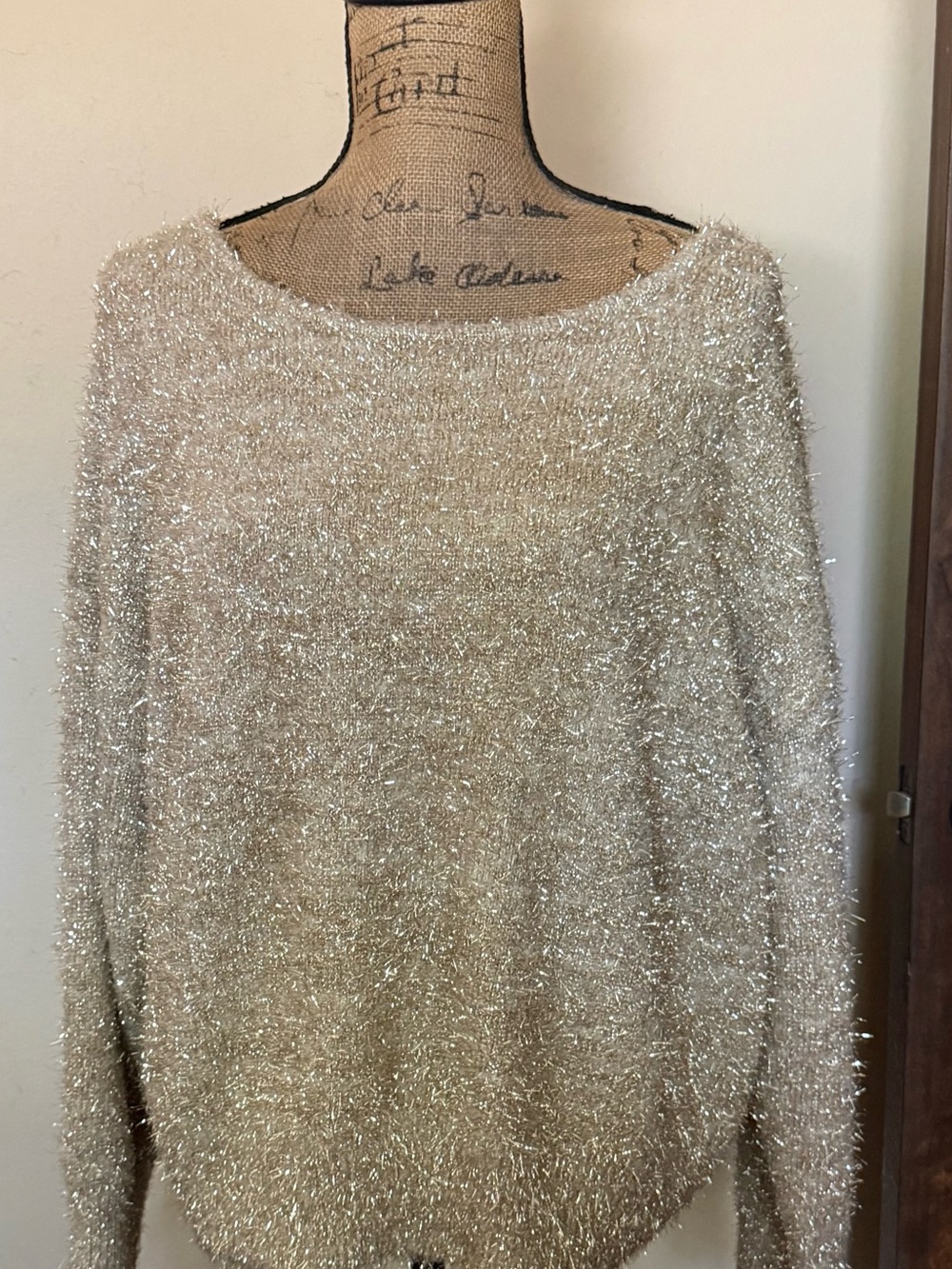 Anthropologie boatneck tinsel sweater-New with tag!